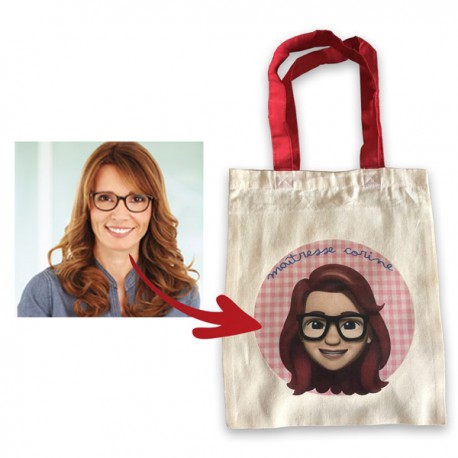 Tote Bag personnage à partir d'une photo (sur-mesure)