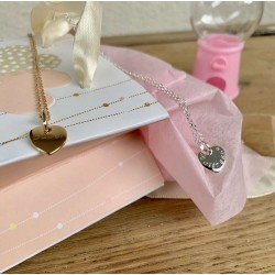 Cadeau maitresse personnalisé - Collier Mini Coeur dans distributeur de bonbon