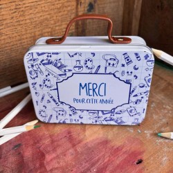 Cadeau maître - Valise anses cuir nougats et caramels
