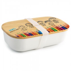 Lunch box avec couvercle en bois - Cadeau fin d'année