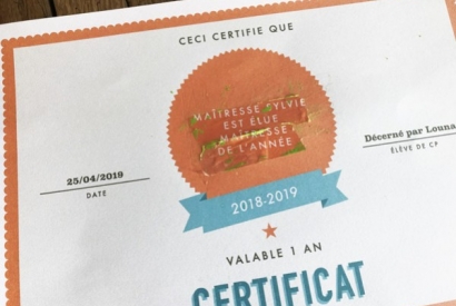 Carte à gratter pour Maîtresse (FAIT MAISON)