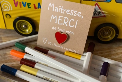 Carte Merci Maitresse pour accompagner votre cadeau